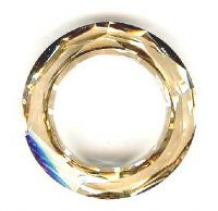 1 20mm Crystal Golden Shadow Swarovski Faceted Ring
